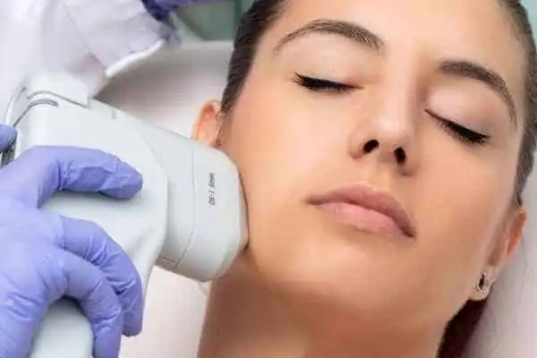 Image of woman having HIFU England treatment